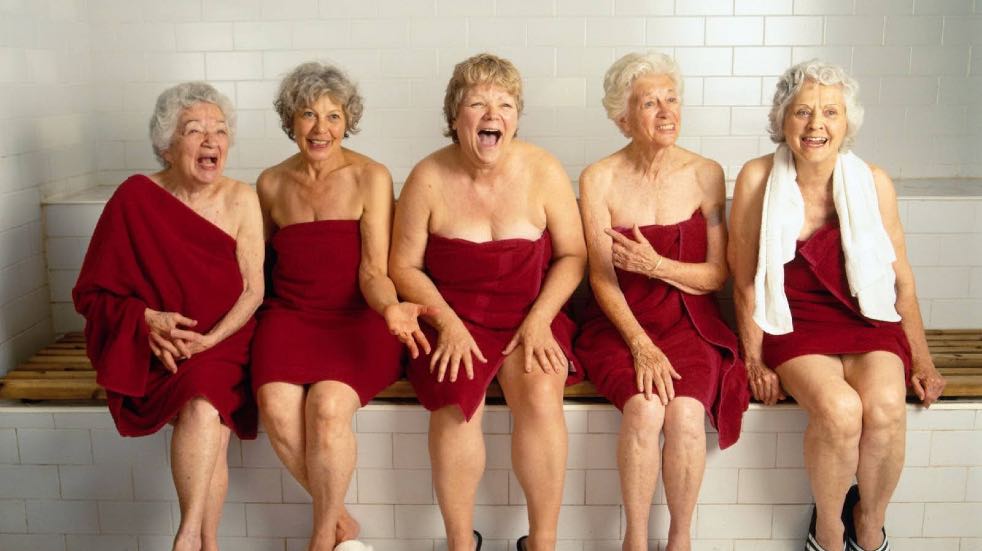 Senior women in spa